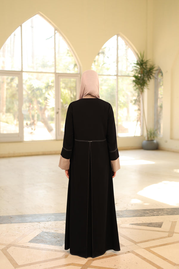 dual fabric abaya shirtcafe