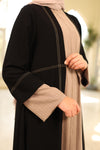 dual fabric abaya shirtcafe