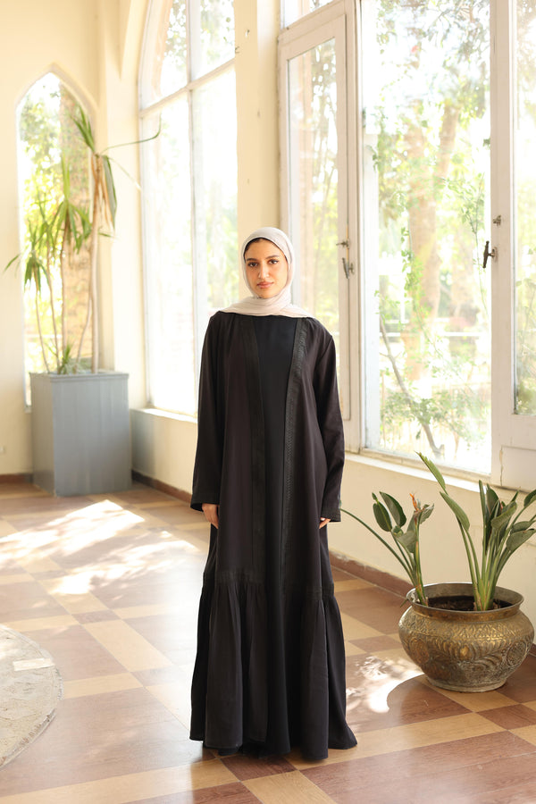 TheMaxi Kaftan with trim black