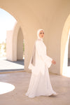 Voyager Cape white Abaya