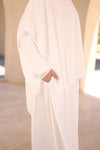 Voyager Cape white Abaya