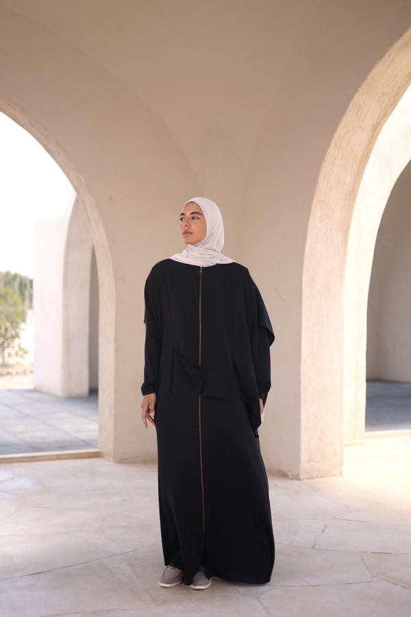 Voyager Cape Black Abaya