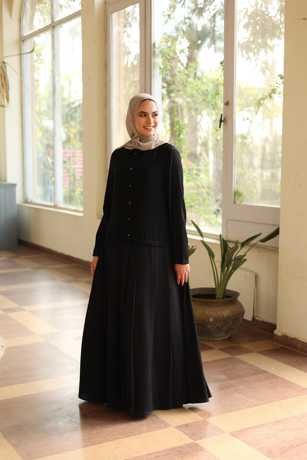 Dual-Textured Long Vest