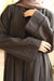 Soft crushed fabric abaya black