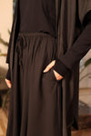 wide leg palazzo pants black