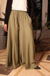 wide leg palazzo pants olive
