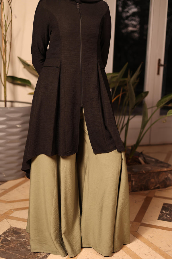 wide leg palazzo pants olive