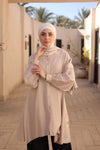 Beige pleatedshirt