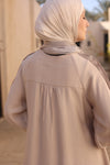 Beige pleatedshirt
