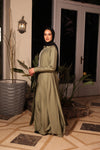 High-Slit long Shirt olive