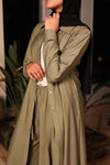 High-Slit long Shirt olive