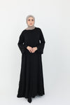 flowy abaya with lace detail
