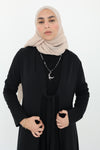 Jumpsuit Set with Front-Knot Open Abaya