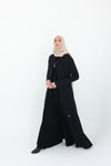 Jumpsuit Set with Front-Knot Open Abaya