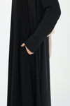 Jumpsuit Set with Front-Knot Open Abaya