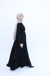 Crushed Abaya Set with Long Slits