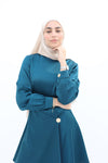 Wrapped Satin Draped Set teal