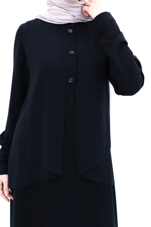 abaya with chiffon cut