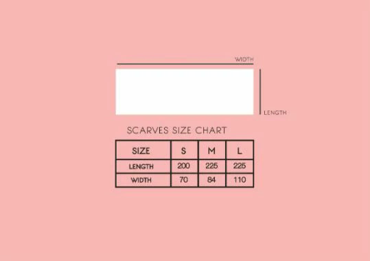 Chiffon scarf with Mat Satin detail