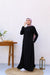 Crepe Abaya With black pins from side
