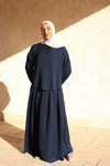 Navy Celestial Pleated Set