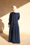 Navy Celestial Pleated Set