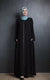 Metal Zipper Abaya