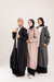 Balloon style long coat with front zipper