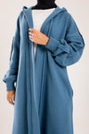 Long cozy Milton coat with hood