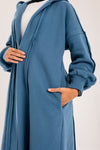 Long cozy Milton coat with hood