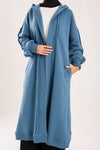 Long cozy Milton coat with hood