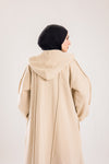 Long cozy Milton coat with hood