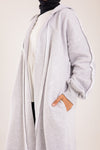 Long cozy Milton coat with hood