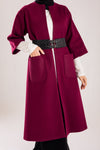 Knee length woolen coat
