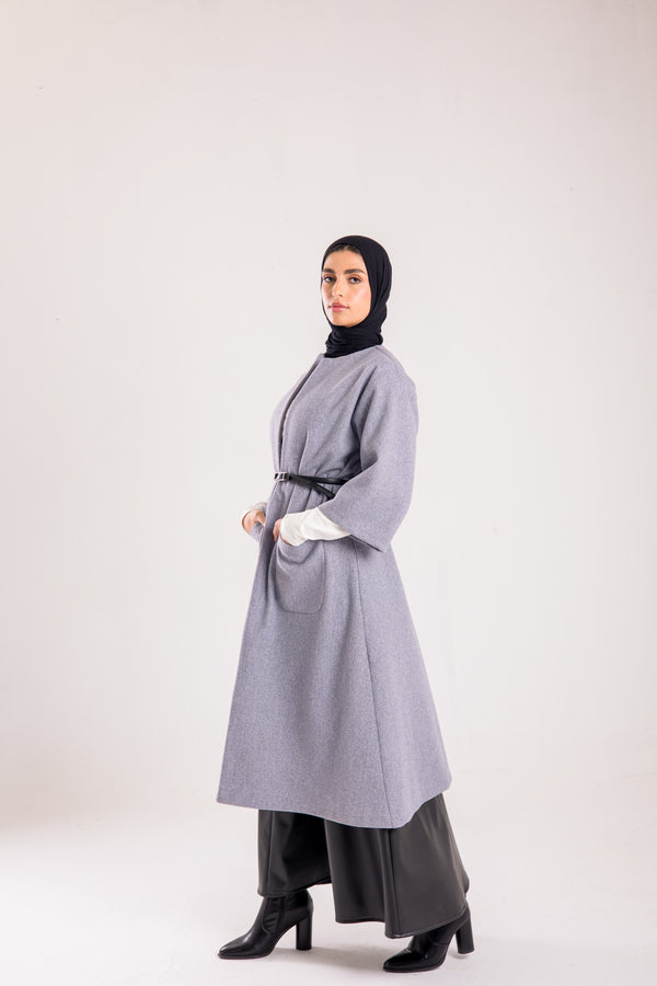Knee length woolen coat
