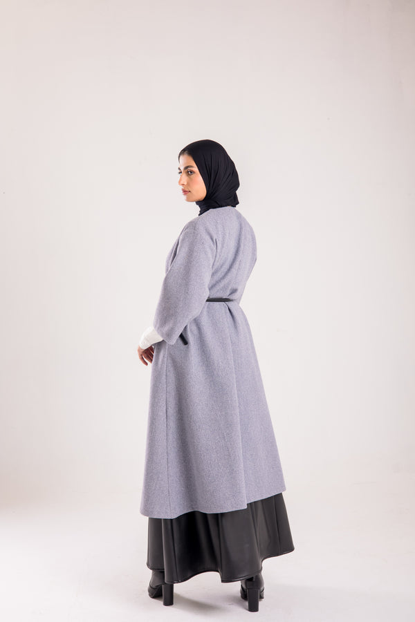 Knee length woolen coat