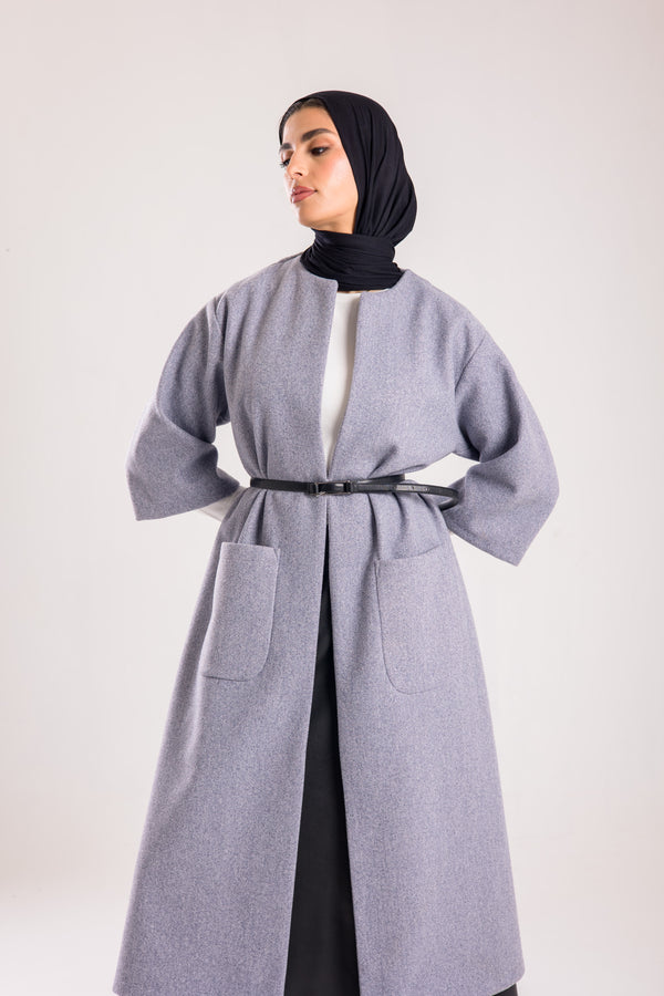 Knee length woolen coat