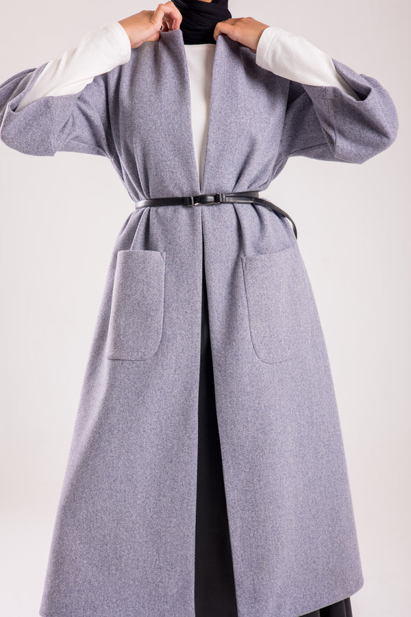Knee length woolen coat