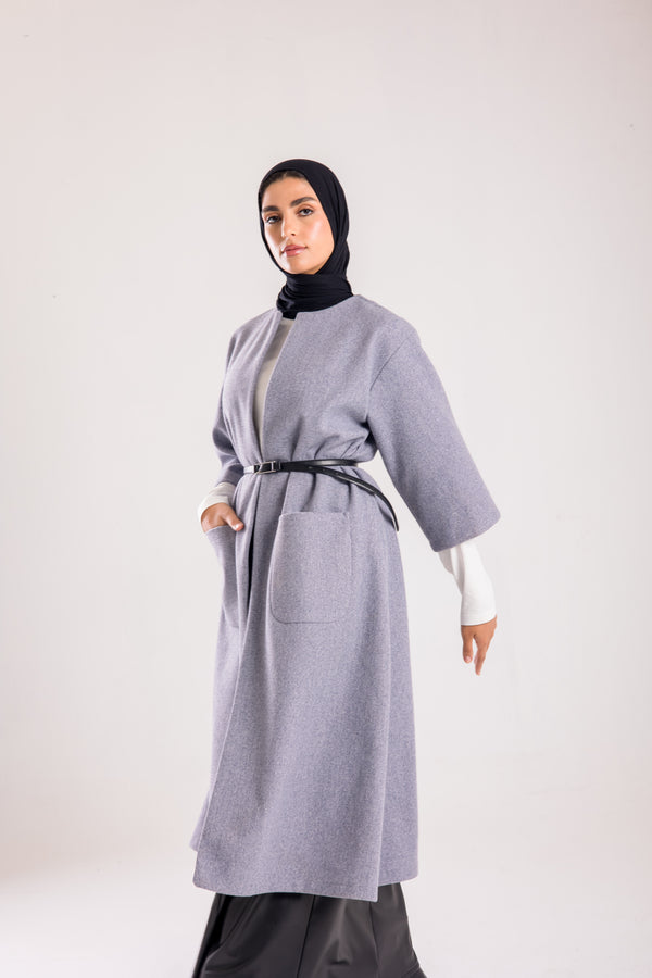 Knee length woolen coat