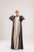 Double Sided crepe Abaya , light beige X lavender