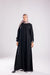 Silk abaya with textured diamond pattern