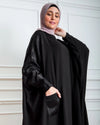 Papillon Abaya with touch of satin