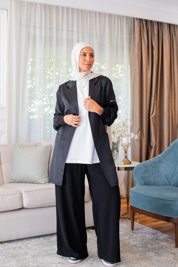 Plain Crepe Pants with Pockets