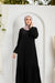 Silk abaya with puffy sleeves
