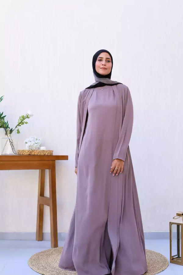 Silk open Abaya cafe
