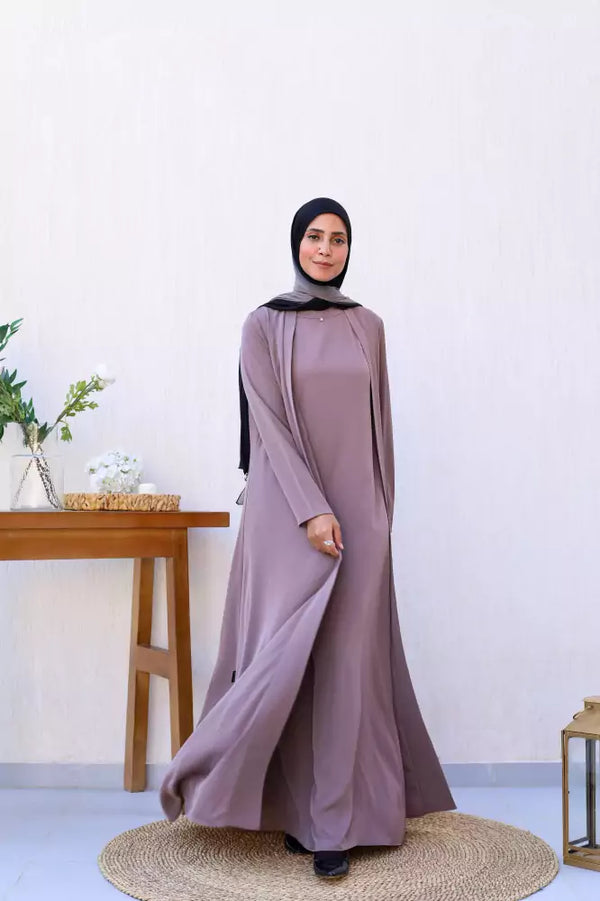 Silk open Abaya cafe