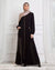 Tulip Abaya with Closh cut and Zipper - Black scarf included