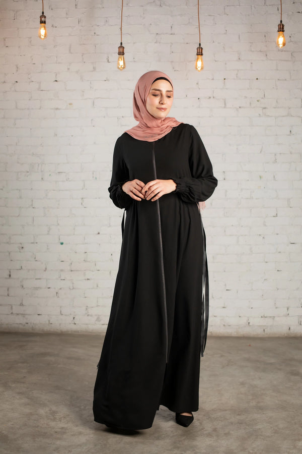 Tulip Crepe Abaya with Belt