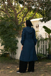 Crinkle long raincoat