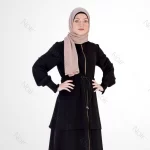 3 Layers Abaya with long Zipper